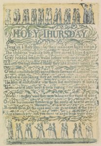 Heilige donderdag, plaat 24 uit Songs of Innocence door William Blake